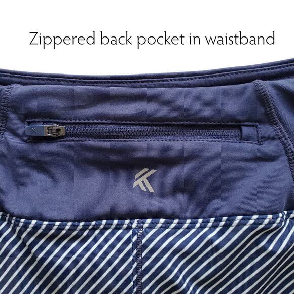 KYODAN Skort Diagonal Striped Navy White Tennis Pickleball Size S - Picture 4 of 10